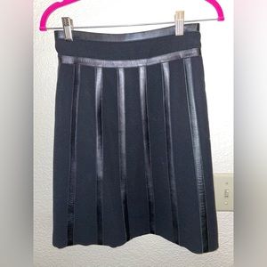 A-K-R-I-S Wool and Leather Skirt